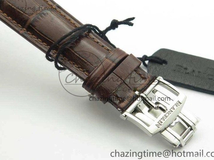 0416 FreshLook Villeret 6654 SS Complicated Function OMF 1:1 Best Edition White Dial On Brown Leather Strap A 8119